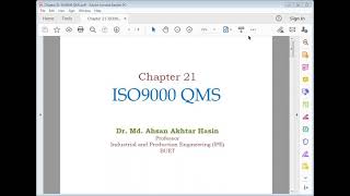 ISO 9001 QMS by Prof Dr Hasin  IPE BUET in Bangla [upl. by Harry]