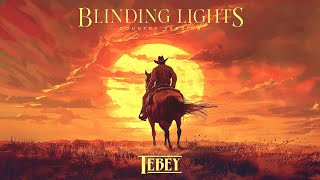 TEBEY Blinding Lights Country Version Lyric Video [upl. by Innavoeg743]