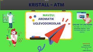 AROMATIK UGLEVODORODLAR ARENLAR [upl. by Ynaffital]