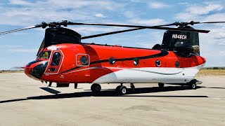 CH 47D Chinook Helicopter Water Bombers [upl. by Cimbura922]