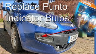 Fiat Punto Evo Indicator front bulb Replacement 2010  2018 plus Upgraded Bulbs how to [upl. by Leonardi]