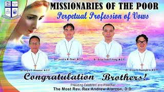 FINAL PROFESSION OF VOWS OF THE MISSIONARIES OF THE POOR [upl. by Raskin885]