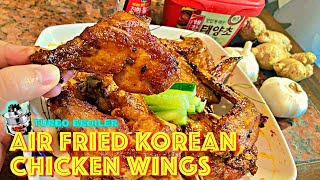 Air Fried Korean Chicken Wings Turbo Broiler Air Fryer  HungreeCatt Cooks [upl. by Asseralc]