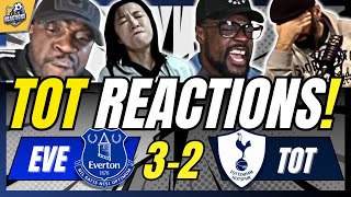 5 TOTTENHAM FANS DISGUSTED REACTIONS TO EVERTON 32 TOTTENHAM PREMIER LEAGUE FAN REACTIONS [upl. by Chamkis]