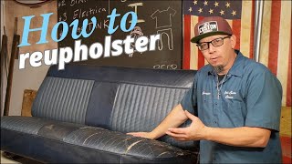 🔧1976 Ford F150 Restoration Part 4  How to Reupholster  Joes Custom Classics [upl. by Ycnalc]