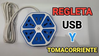 REGLETA USB y Toma CORRIENTE [upl. by Alleuqahs]