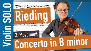 Rieding Concerto Op 35 in Bminor 3 Movement VIOLIN SOLO Violin Sheet Music Piano Accompaniment [upl. by Meelak627]