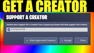 How to Get a SupportACreator Code ON Fortnite [upl. by Affer252]