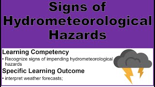 Signs of Hydrometeorological PhenomenaHazards [upl. by Yusuk]