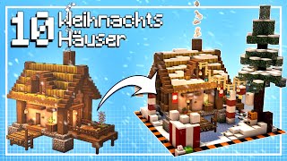 10 Ideen dein Haus weihnachtlich zu gestalten 🔟 Minecraft Weihnachtshaus bauen [upl. by Ludeman]