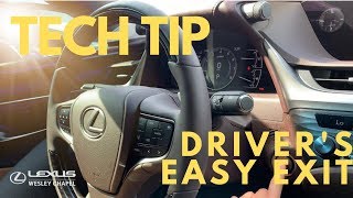 Lexus Tech Tip Drivers Seat Easy Exit [upl. by Valma42]