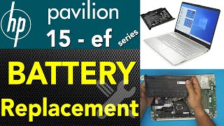 HP Laptop 15 EF series laptop 📌 BATTERY Replacement [upl. by Inez893]