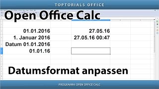 Datumsformat anpassen OpenOffice Calc [upl. by Euf]