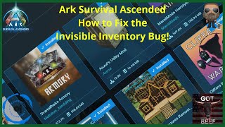 Ark Survival Ascended PS5 How to Fix the Invisible Inventory Bug [upl. by Forland74]