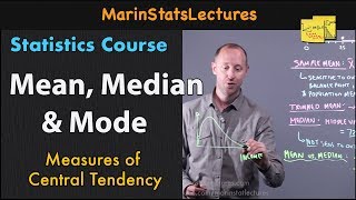 Mean Median and Mode in Statistics  Statistics Tutorial  MarinStatsLectures [upl. by Edge]