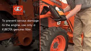 Standard L01 Series L3301 amp L3901 Tractors  Oil Filter Change Know Your Kubota [upl. by Eikcim]