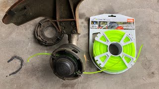 How to Easily Refill a Stihl FS50 C E Trimmer With an Autocut C52 EasySpool [upl. by Ahsieni]