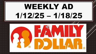 FAMILY DOLLAR WEEKLY AD 11225  11825 [upl. by Neely]