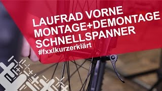 Vorderrad beim Fahrrad einbauenausbauen fxxlkurzerklärt [upl. by Kcerred]