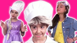 COMPILATION Princess Cooking Fun 🍽 Chocolate Food amp MORE  Princesses In Real Life  Kiddyzuzaa [upl. by Trela]