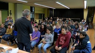 Peter Feldmann besucht AugustJaspertSchule [upl. by Ecarret886]