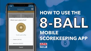 How to Use the APA 8Ball Mobile Scorekeeping App [upl. by Inait]