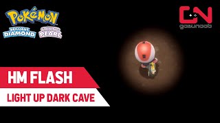 How to get HM FLASH  Light Up Dark Wayward Cave  Pokemon Brilliant Diamond amp Shining Pearl [upl. by Ailadgim]