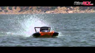 Exceed Racing Fiberglass Hydroplane Gas Powered Speed Boat [upl. by Myrlene]