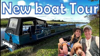 10 An inside tour of our new narrowboat Thistle amp Rose our tiny home on the English canals [upl. by Miof Mela]