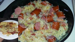 Cast Iron Skillet Kielbasa And Sauerkraut Recipe [upl. by Tray487]