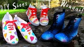 DIY Clothes 3 DIY Shoes Projects DIY Sneakers Boots Fashion amp More Amazing [upl. by Nahtiek]