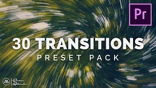 30 Smooth Transitions Preset Pack for Adobe Premiere Pro  Sam Kolder Style [upl. by Natfa]