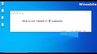 How to run chkdsk C f command line in Windows 10 [upl. by Elburr211]