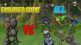 Enslaved Giant VS All Units Stick War 3 [upl. by Haroun]