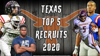 Texas Longhorns 2020 Top 5 Recruits Are ANIMALS l Sharpe Sports [upl. by Woo]