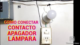 Como Conectar Apagador y Contacto  Instalaciones Eléctricas  Wiring Outlet and Switch [upl. by Firmin317]