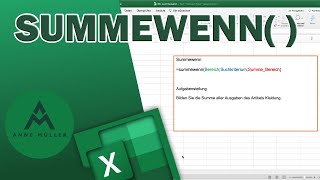 SUMMEWENN in Microsoft Excel 365 anwenden [upl. by Zonda]