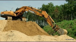 Bagger  Excavator  Máy xúc  Koparka CASE w akcji  Budowa A1 Łódź [upl. by Martel]