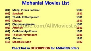 Mohanlal Movies List [upl. by Lewellen778]