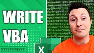 How to write VBA code in Excel beginner tutorial [upl. by Brandise]