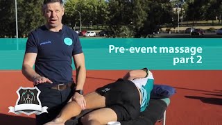 Treating the peroneals and medial compartment  Preevent massage part 2 [upl. by Neuberger]