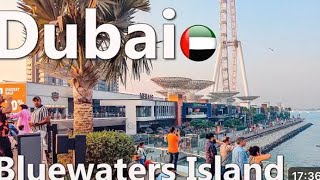 First time ever complete tour to Blue waters Island Dubai  Tourist destination 4K viral [upl. by Whitby984]