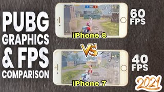 iPhone 7 vs 8 PUBG FPS amp Graphics Comparison  Is FPS Difference Matter  40 FPS vs 60 FPS PUBG [upl. by Gean]