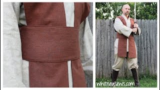 Custom Jedi Tabards and Obi How to  Whitney Sews [upl. by Noemis88]