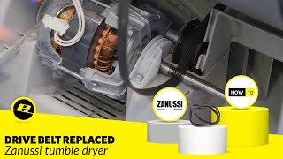 Zanussi Tumble Dryer Belt Replacement – Change a Dryer Belt YOURSELF [upl. by Nevi]