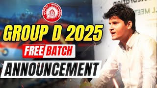 Railway Group D 2025  Free Batch 📢Announcement neerajsir [upl. by Herwick]