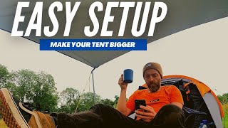 Simple Tarp Awning set up for Camping [upl. by Boycey]