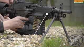 FN Minimi Mk3 FN Herstal 556mm 762mm light machine gun Milipol 2013 internal state security exhibi [upl. by Enoid]