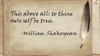 To Thine Own Self Be True  Polonius To Laertes Hamlet Act 1 Sc3 [upl. by Anibor]