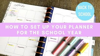 How to Set up Your Planner For The School Year Back to School [upl. by Nimajeb]